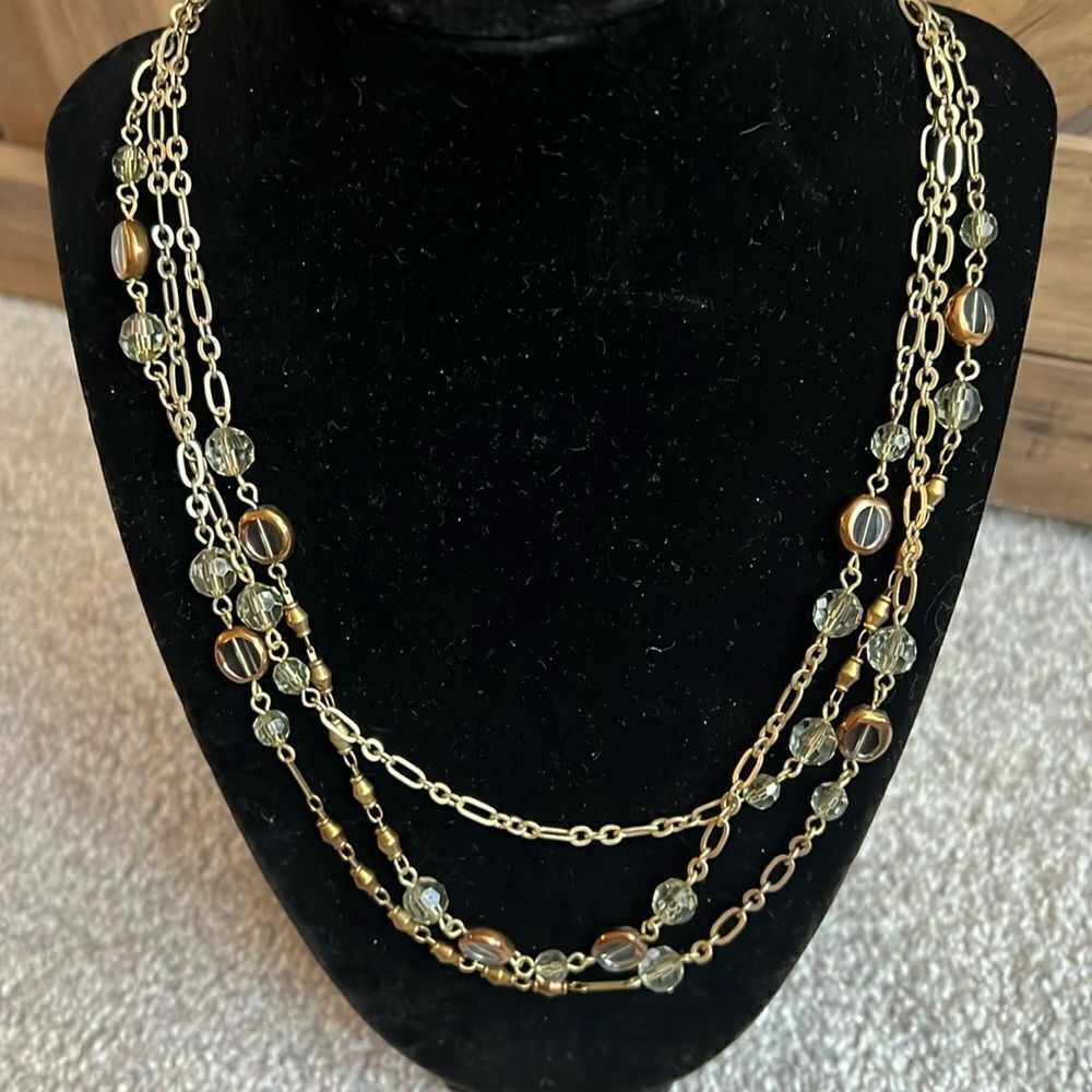 NWT Loft Multi Strand Gold Necklace